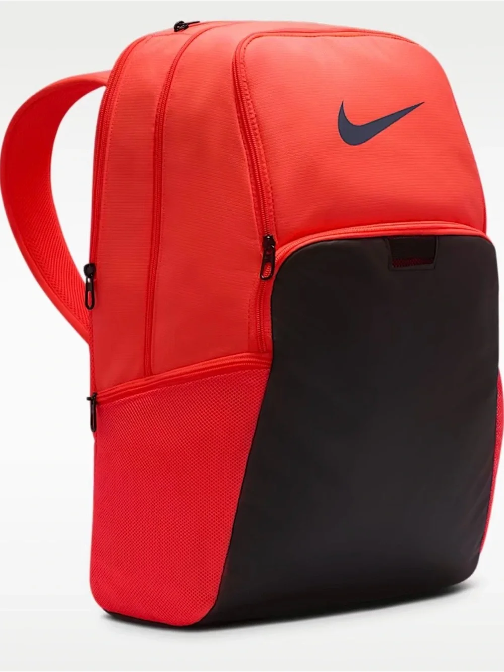 Nike Red and Black Men's Backpack with Swoosh